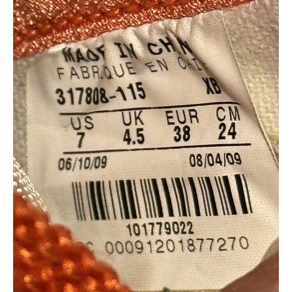 NIKE Womens Blazer High Size 7 White Orange 2009 Art Design Pattern 317808-115 - Picture 15 of 15